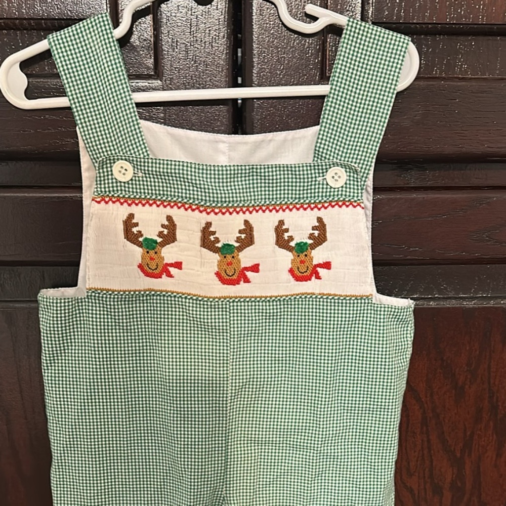 Boys Reindeer Smocked Jon Jon